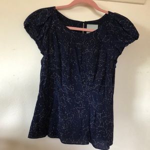 Maeve Silk Navy Blouse Size 4